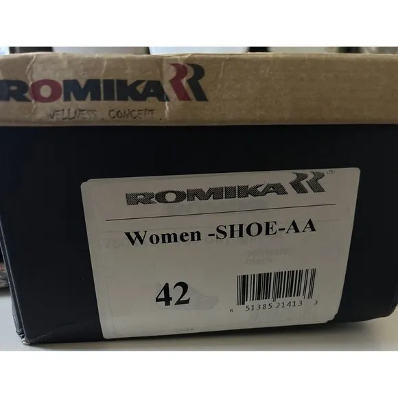 New In Box-Romika Women's Loafers Black Leather Casual Shoes Size EU 42