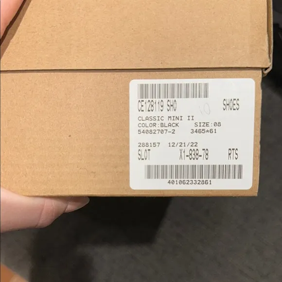 NEW IN BOX UGG Black Classic Ankle Boots