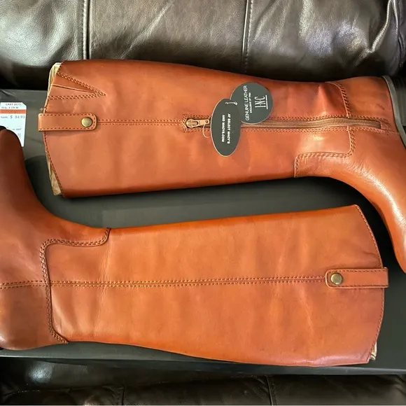 New INC Fawne Leather Boots Size 5 Retail $189