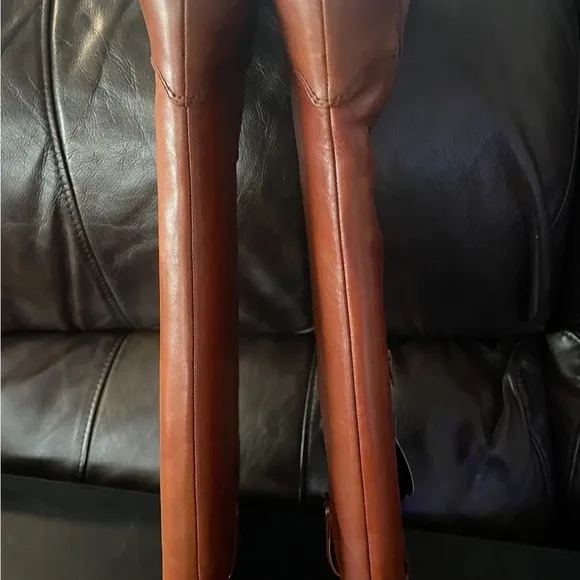 New INC Fawne Leather Boots Size 5 Retail $189