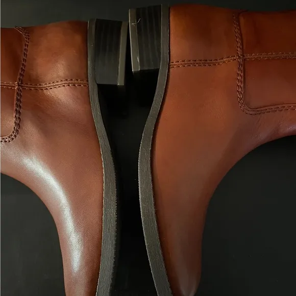 New INC Fawne Leather Boots Size 5 Retail $189