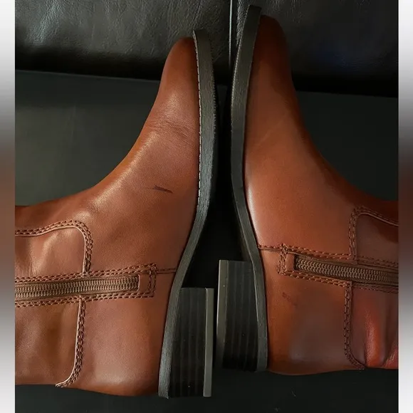 New INC Fawne Leather Boots Size 5 Retail $189