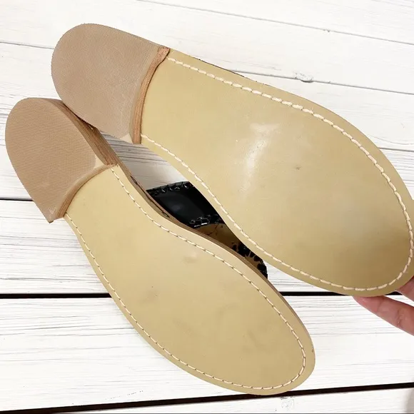 NEW Jack Rogers Hamptons Black Flat Sandals 10