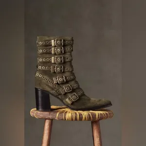 New Jeffrey Campbell Buckled Suede Boots