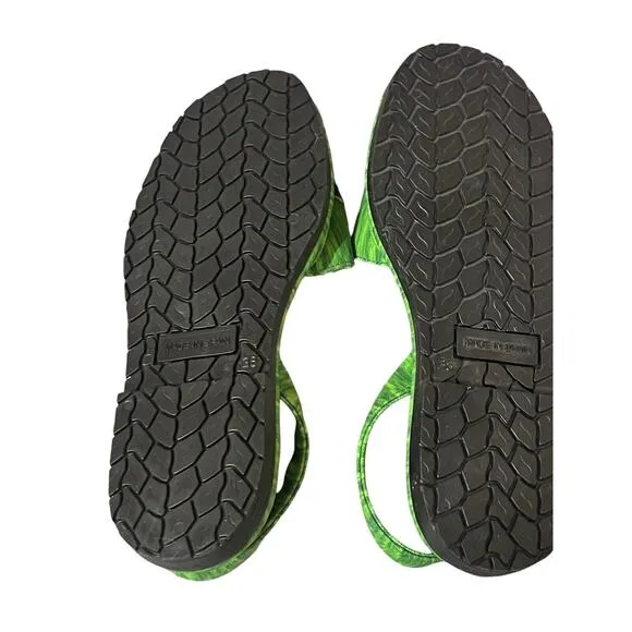 NEW Jeffrey Campbell Sandals Groundhog Prairie Dog •38/7• Green Fabric Shoes