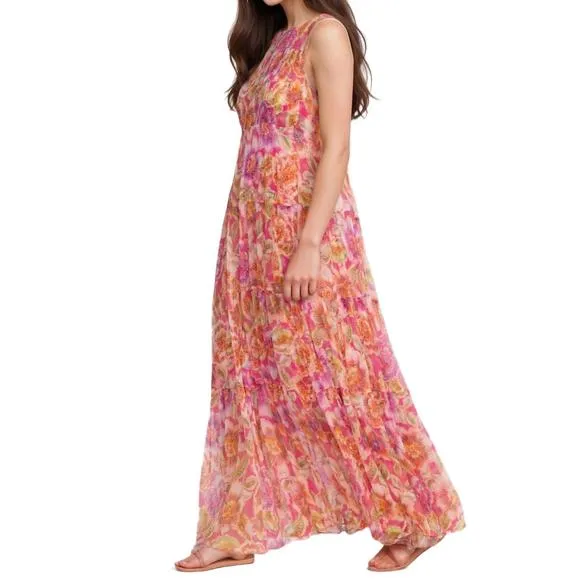 NEW JOHNNY WAS loran tiered maxi dress in fabiola