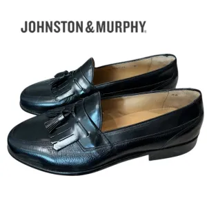 New Johnston &amp; Murphy Cellini Men's Detente Black Loafers Dress Shoes 12  12W