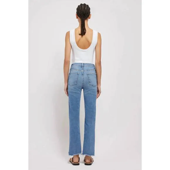 NEW JONATHAN SIMKHAI river high rise straight crop jean in alta
