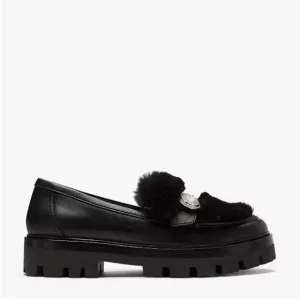 New! Kate Spade Posh Winter Fur Loafers in Black Sz 8.5‎ $278