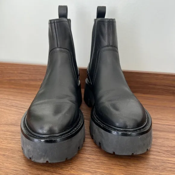 NEW Kurt Geiger Black Matilda Chelsea Slip On Boots size 37