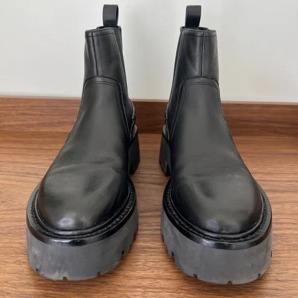 NEW Kurt Geiger Black Matilda Chelsea Slip On Boots size 37