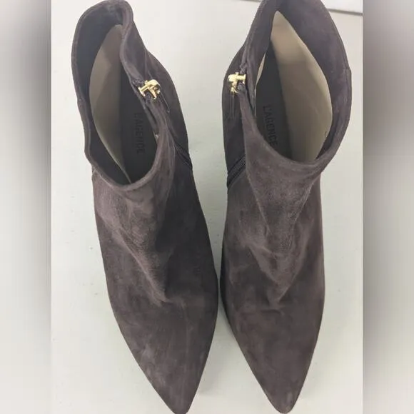 NEW L'AGENCE Theodora II Suede ankle brown Boots pointed-toes sz 38.5