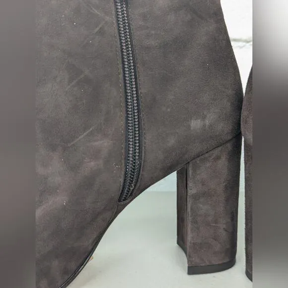 NEW L'AGENCE Theodora II Suede ankle brown Boots pointed-toes sz 38.5