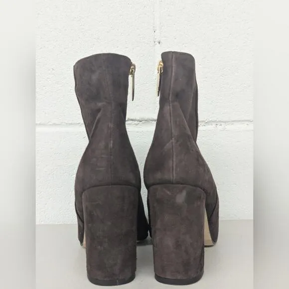 NEW L'AGENCE Theodora II Suede ankle brown Boots pointed-toes sz 38.5