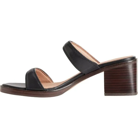 NEW MADEWELL Ora Double-Strap Sandals - Leather For Women True Black 462sn