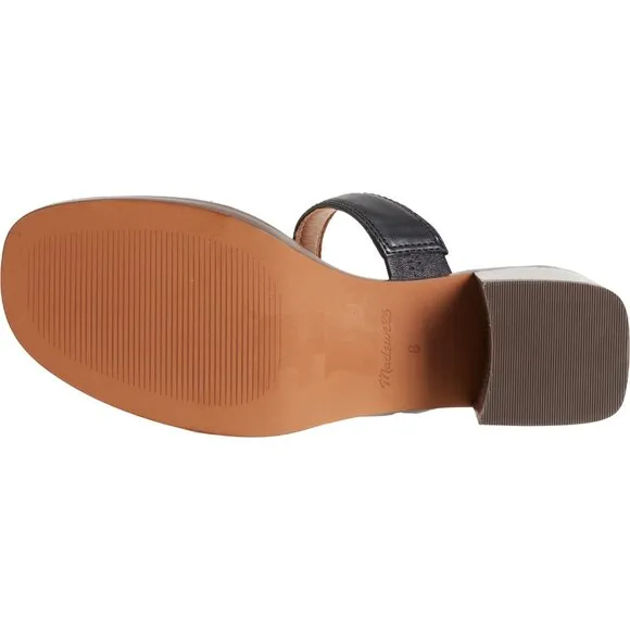 NEW MADEWELL Ora Double-Strap Sandals - Leather For Women True Black 462sn
