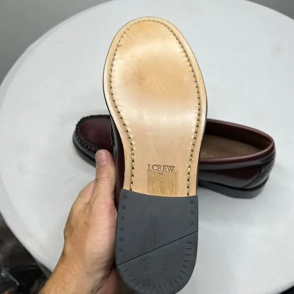 NEW Mens Size 7 J.Crew Penny Loafers in Wine BS114 $198