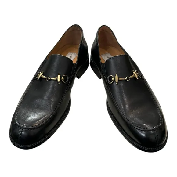 New Mezlan Montello Men's Black Leather Slip-on Loafers Dress Shoes 10.5  10.5M