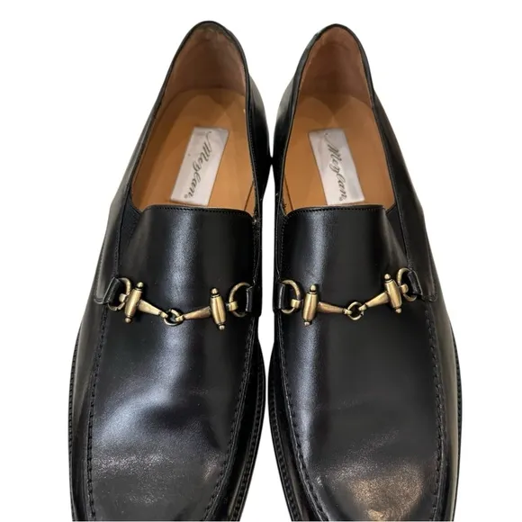 New Mezlan Montello Men's Black Leather Slip-on Loafers Dress Shoes 10.5  10.5M