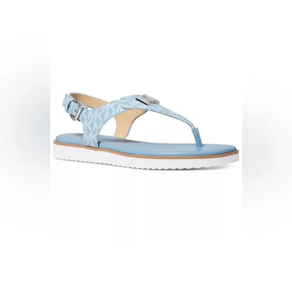 New! Michael kors jilly flat sandals, Chambray Size 9.5 (Authentic)