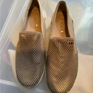 New MK Keaton rose gold slip on fashion sneakers