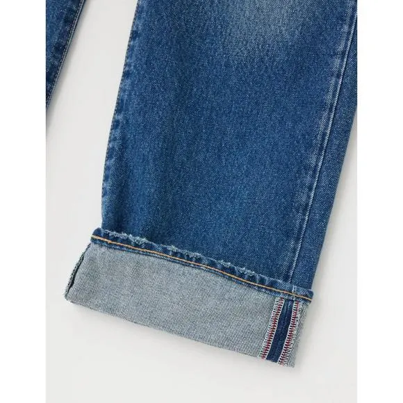 NEW MOUSSY mv foxwood straight jeans in blue