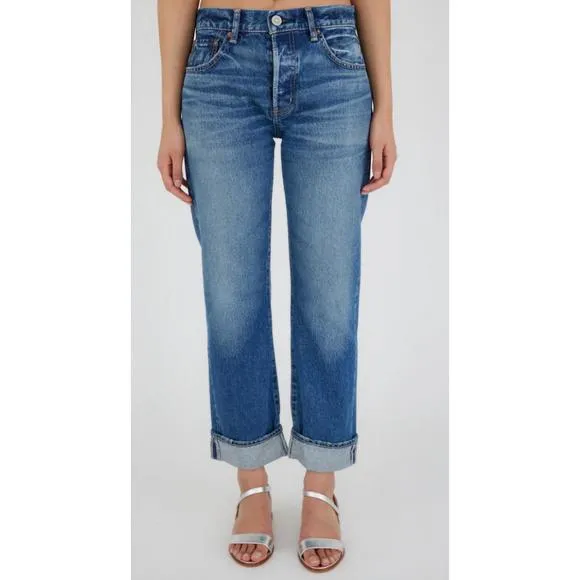 NEW MOUSSY mv foxwood straight jeans in blue