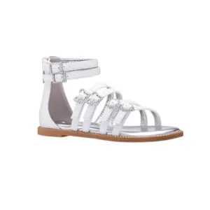 NEW NINA girl's brie sandals in white