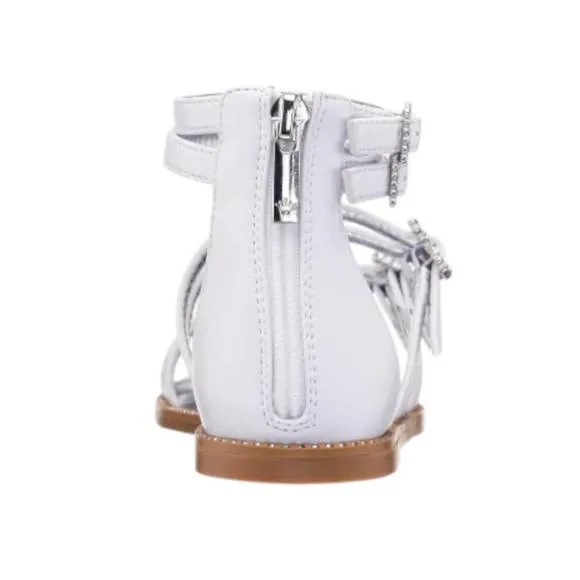 NEW NINA girl's brie sandals in white