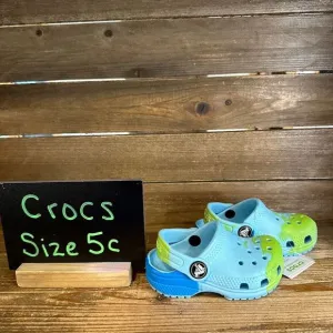 New‎ NWT Little Kids Crocs Classic Ombre Blue Sandals Clogs Shoes Size 5 C