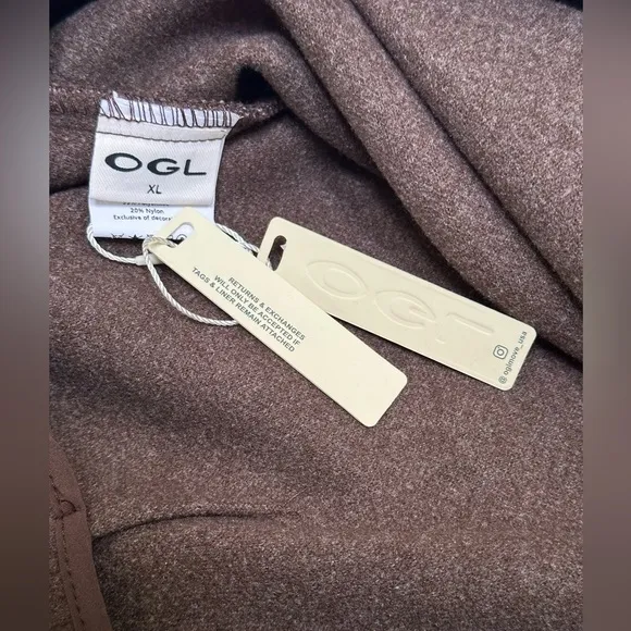 NEW OGL CashSoft Wool-like Flared Maxi Skirt in Heather Brown Women’s XL Elegant