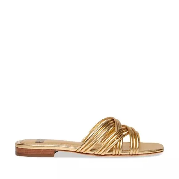 NEW PAIGE Leather Dina Flat Sandals for women 864tn