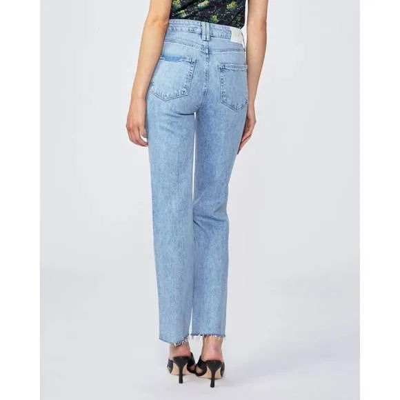 NEW PAIGE stella straight jean in gnarly destructed