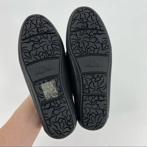NEW Patricia Nash Black Trevi Slip On Leather Moc Casual Loafers Size 6