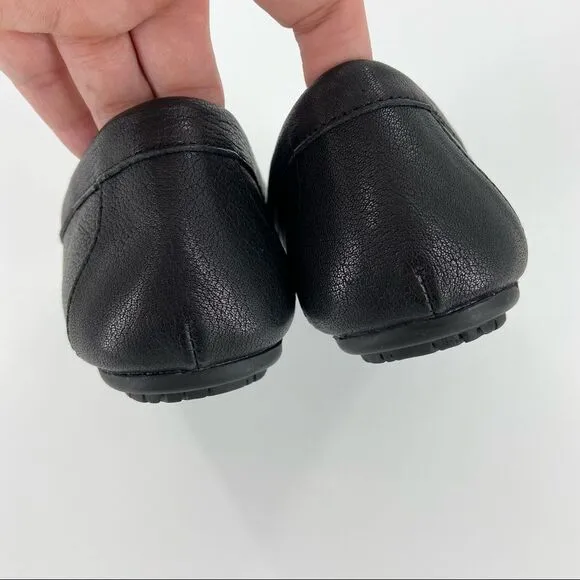 NEW Patricia Nash Black Trevi Slip On Leather Moc Casual Loafers Size 6