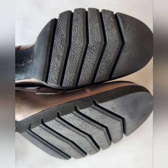 New! || PAUL GREEN || Nina bronze loafer, stacked heel, size 8