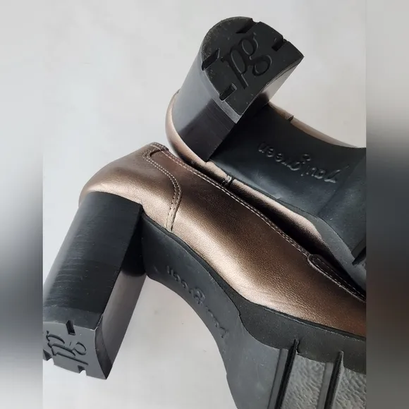 New! || PAUL GREEN || Nina bronze loafer, stacked heel, size 8