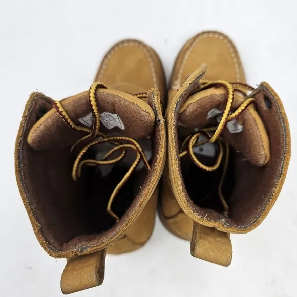 New Polo Ralph Lauren Bear Ranger Hi II Leather Boots‎ Wheat Brown Youth Size 2.