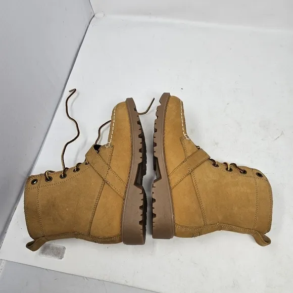 New Polo Ralph Lauren Bear Ranger Hi II Leather Boots‎ Wheat Brown Youth Size 2.