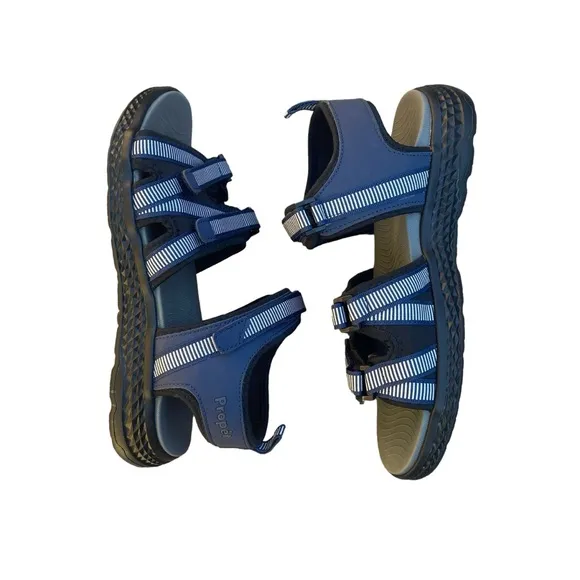 NEW Propet Women's Size 8.5 TravelActiv Adventure Strappy Sandals Navy Casual