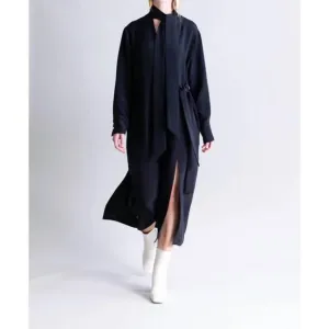 NEW PSOPHIA maxi tie dress in black