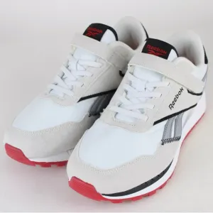 NEW Reebok Kids' Classic Nylon Athletic Low TopShoes White Grey Red