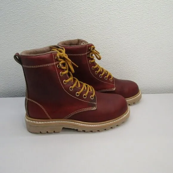 NEW REGA Mexico Men's Size 8.5 Lace Up Work Boots Red Leather Composite Toe