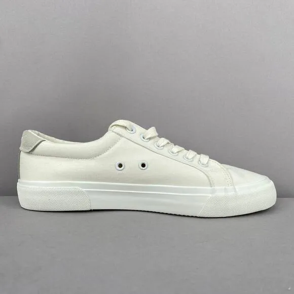 New Republic Madison Canvas Fashion Sneakers Triple White Women's Size 8 low top