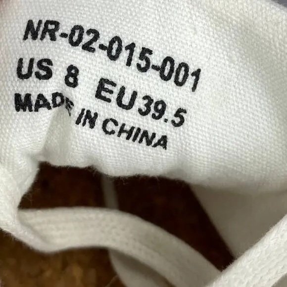 New Republic Madison Canvas Fashion Sneakers Triple White Women's Size 8 low top
