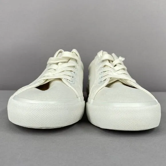 New Republic Madison Canvas Fashion Sneakers Triple White Women's Size 8 low top