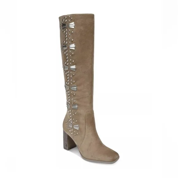 New SAM EDELMAN Women's Oma Suede Beaded Tall Boots