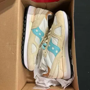 New Saucony Shadow Original Retro Classics Sneakers 8 Tan Turquoise