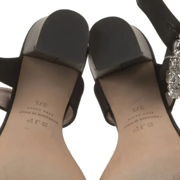 NEW SJP BY SARAH JESSICA PARKER Made In Italy Celia Ornament Heeled Sandals mn