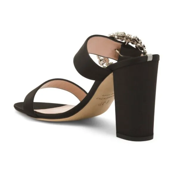 NEW SJP BY SARAH JESSICA PARKER Made In Italy Celia Ornament Heeled Sandals mn